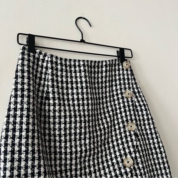 Maeve By Anthropologie Townsend Knit Tweed Houndstooth Skirt - Picture 5 of 8